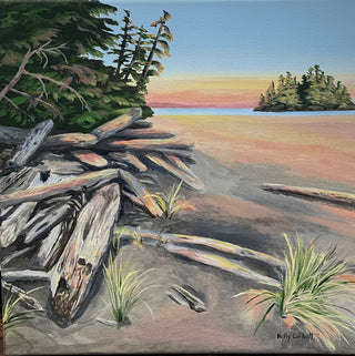 Kelly Corbett - Painting - "Opalite"  12" x 12"