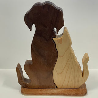 Ron Acton - Wood - Cat & Dog Buddies -  - Wood Art - McMillan Arts Centre & MAC Box Office
