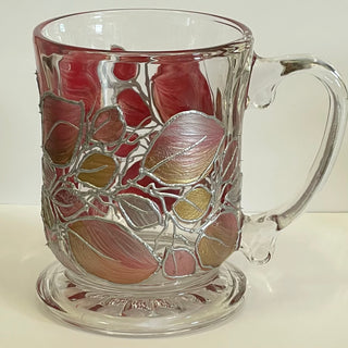Lori Schiersmann - Pedestal Mug - Pink/Gold/Silver -  - Glass Art - McMillan Arts Centre & MAC Box Office
