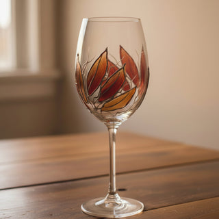 Lori Schiersmann - Wine Glass - Peach/Gold/Silver -  - Glass Art - McMillan Arts Centre & MAC Box Office