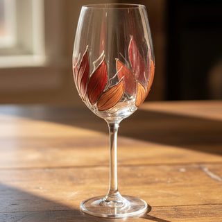 Lori Schiersmann - Wine Glass - Peach/Gold/Silver -  - Glass Art - McMillan Arts Centre & MAC Box Office