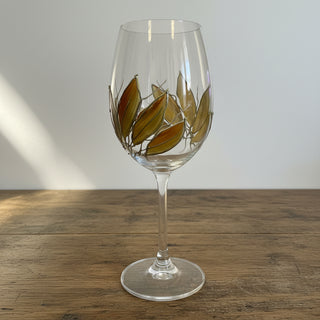 Lori Schiersmann - Wine Glass - Yellow/Gold/Silver -  - Glass Art - McMillan Arts Centre & MAC Box Office
