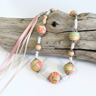 Lynn Orriss - Necklace - Polymer clay beads, pearls, antique beads -  - Jewellery - McMillan Arts Centre & MAC Box Office