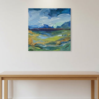 Alex Carr - Painting - Abstract landscape - 8" x 8"