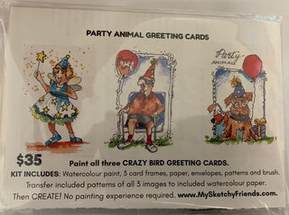 Carla Flegel - Card Kit - Party Animal Greeting Cards -  - Card - McMillan Arts Centre & MAC Box Office