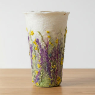 Darrell Giraldeau - Felted Vase  with glass insert
