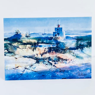Peggy Burkosky - Card - Ferry in Rough Seas