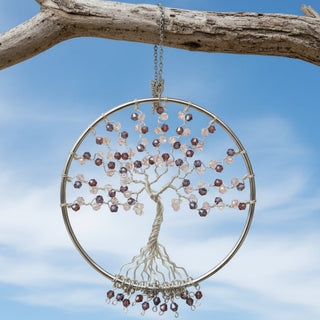 Dee Amendt - Suncatcher - Tree of Life  - 4" diameter, 9" hanging length