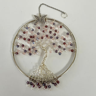 Dee Amendt - Suncatcher - Tree of Life  - 4" diameter, 9" hanging length