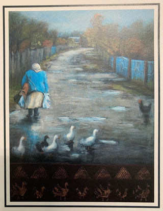 Fay St. Marie - Card -"Babushka Woman with Ducks" -  - Card - McMillan Arts Centre & MAC Box Office