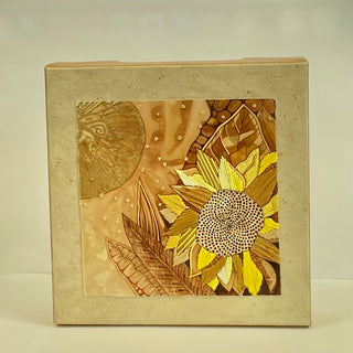 Margaret Bremner -Mixed Media - Sunflower - 6" x 6"