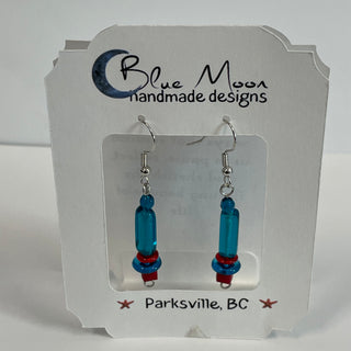 Lynn Northwood - Earrings - Turquoise & Red
