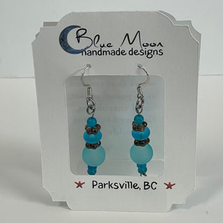 Lynn Northwood - Earrings -Blue with Brown