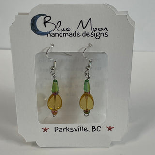 Lynn Northwood - Earrings - Yellow with Green