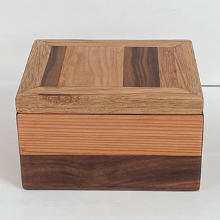 Bruce Noble - Wood - Box - Mahogany, Walnut, Maple - 5"L  x 4"W x 3" H