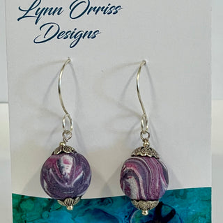 Lynn Orriss - Earrings - Purple Swirl -  - Jewellery - McMillan Arts Centre & MAC Box Office