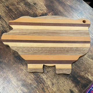 Bruce Nobel - Wood - Charcuterie Board - Pig Shape