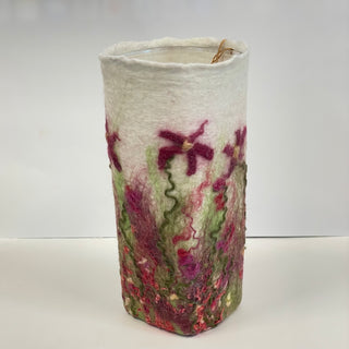 Darrell Giraldeau - Felted Vase  with glass insert