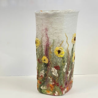 Darrell Giraldeau - Felted Vase  with glass insert