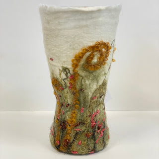 Darrell Giraldeau - Felted Vase  with glass insert
