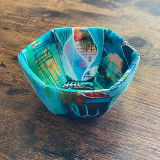 Monika Easy (Habart) - Textile - Medium Bowl - Deep - 6 sided -Tropical colours
