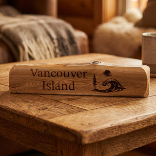 Drift Roots - Driftwood Sign - "Vancouver Island" - 4" long
