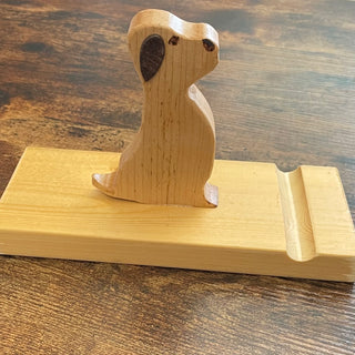 Ron Acton - Wood - Cell Phone or Tablet Stand - Dog