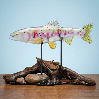 Christopher Smith (Glaskrafter) - Glass - Cuthroat Trout mounted - 21"  total length