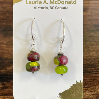 Laurie A. McDonald - Earrings - Red & Green