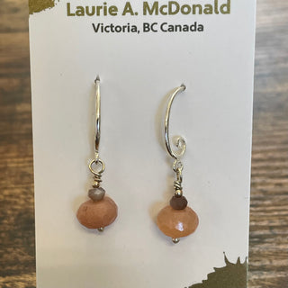 Laurie A. McDonald - Earrings - Peach Moonstone