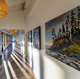 Local artwork displayed at Bayside Oceanfront Resort