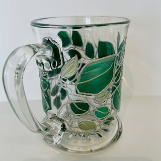 Lori Schiersmann - Pedestal Mug - Green/Lime/Silver -  - Glass Art - McMillan Arts Centre & MAC Box Office