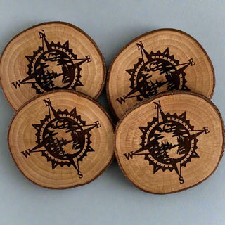 Drift Roots - Driftwood Coaster -set of four - Drift Roots (Wes Robertson) - McMillan Arts Centre Gallery, Gift Shop and Box Office - Vancouver Island Art Gallery