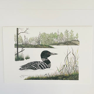 Donna D'Aquino - Card - "Walloper Lake Loon" - oversized 9" x 6" - Donna D'Aquino - Card - McMillan Arts Centre & MAC Box Office