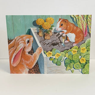 Andrea Walters - Card -Marigold Planting Time - Andrea Walters - McMillan Arts Centre Gallery, Gift Shop and Box Office - Vancouver Island Art Gallery