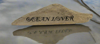 Drift Roots - Driftwood Sign - "Ocean Lover" - Drift Roots (Wes Robertson) - Wood Art - McMillan Arts Centre & MAC Box Office