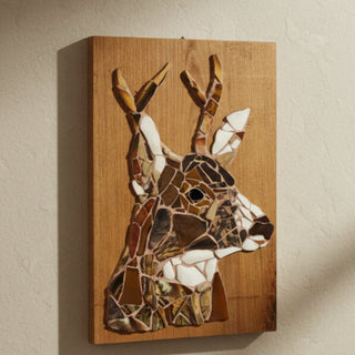 Deidre Michael - Mosaic - Deer Head - 7" x 12" - Deidre L. Michael - Mosaic - McMillan Arts Centre & MAC Box Office