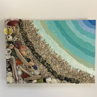Jan Myers - Mixed Media - Beach scene 7" x 5" - Jan Myers - Mixed Media - McMillan Arts Centre & MAC Box Office