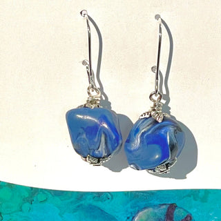 Lynn Orriss - Earrings - "Funky Blues" - Lynn Orriss - Jewellery - McMillan Arts Centre & MAC Box Office