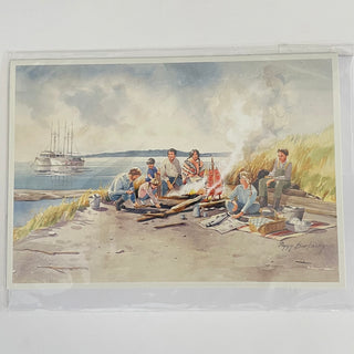 Peggy Burkosky - Card - Beach gathering - Peggy Burkosky - McMillan Arts Centre Gallery, Gift Shop and Box Office - Vancouver Island Art Gallery