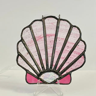 Marlene Allard - Glass - Stained glass shell - Marlene Allard - Beaufort Stained Glass - McMillan Arts Centre Gallery, Gift Shop and Box Office - Vancouver Island Art Gallery