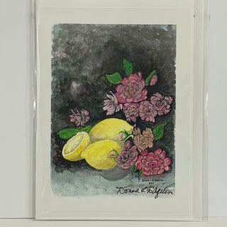 Donna D'Aquino - Card - "Lemon Floral" - Donna D'Aquino - Card - McMillan Arts Centre & MAC Box Office