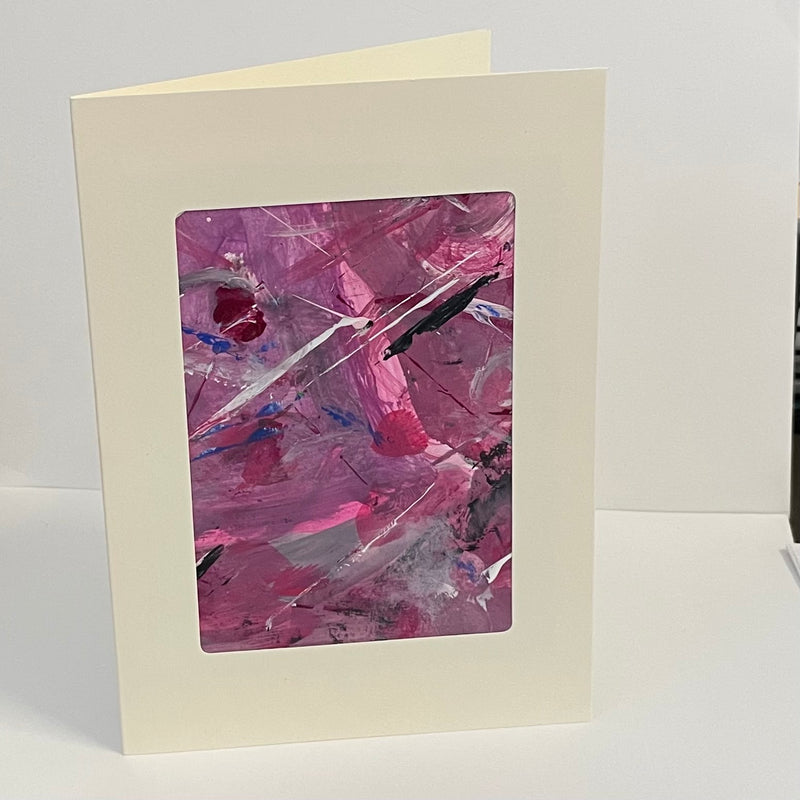 Deborah Nicol - Card - Original Acrylic Abstract - Deborah Nicol - McMillan Arts Centre Gallery, Gift Shop and Box Office - Vancouver Island Art Gallery