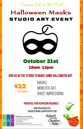 MAC School-Creative Kids-Halloween Art Event- Oct 31st, 2026- 10AM