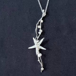 Karen Schmidt Humiski  - Pendant - Sterling Silver - Seastar & Seaweed, 30" chain - Karen Schmidt Humiski - Jewellery - McMillan Arts Centre & MAC Box Office