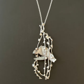 Karen Schmidt Humiski -Pendant - Sterling Silver - Koi Fish & Seaweed, 30" chain - Karen Schmidt Humiski - Jewellery - McMillan Arts Centre & MAC Box Office