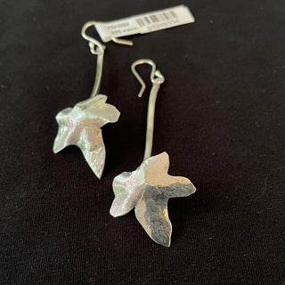 Karen Schmidt Humiski - Earrings - Sterling Silver with hooks - Long Ivy Leaf - Karen Schmidt Humiski - McMillan Arts Centre Gallery, Gift Shop and Box Office - Vancouver Island Art Gallery