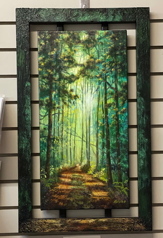 Brenda Milne - Acrylic Painting - "Road to Somewhere" 10" x 20" - Brenda Millne - Acrylic - McMillan Arts Centre & MAC Box Office