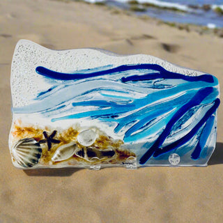 Doroni Lang - Seashore scene, large rectangle - Doroni Lang - McMillan Arts Centre Gallery, Gift Shop and Box Office - Vancouver Island Art Gallery