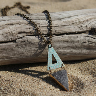 Alasha Lantinga - Necklace - "Astrea Cuttout" with Druzy - Alasha Lantinga - Jewellery - McMillan Arts Centre & MAC Box Office